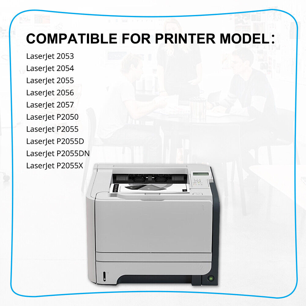 10 Pack Black Toner Compatible With HP CE505X 05X LaserJet P2053 P2055d P2055x