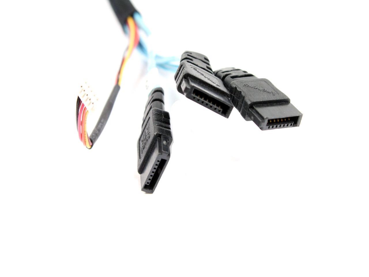 Lot of 2 Dell 3R7FF Midplane to Backplane Cable 3.5" For PowerEdge C6100