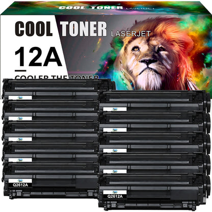 10PK Q2612A Toner High Yield Compatible for HP 12A LaserJet 1015 1020 1022n 3055