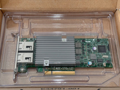 Supermicro AOC-STG-i2T REV 2, 2Port 10GbE Ethernet PCI-E Adapter NIC Low Profile