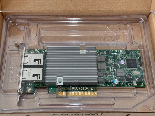 Supermicro AOC-STG-i2T REV 2, 2Port 10GbE Ethernet PCI-E Adapter NIC Low Profile
