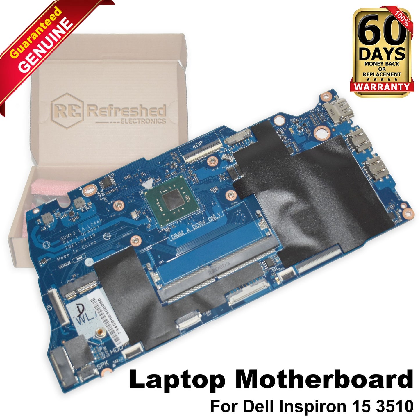 Dell Inspiron 15 3510 Motherboard Celeron N4020 1.10 GHz 2-Cores LA-L244P NCXC4