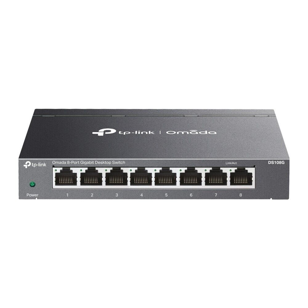 TP-Link DS108G | Omada 8-Port 10/100/1000Mbps Gigabit Unmanaged Desktop Switch