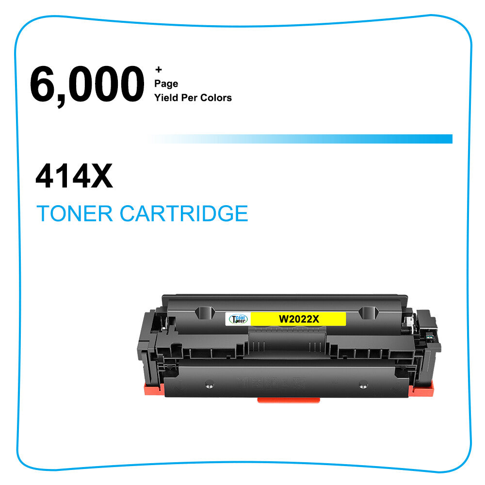 Yellow Toner With Chip Compatible with HP 414X W2020X MFP M479fdn M454dw M454dn