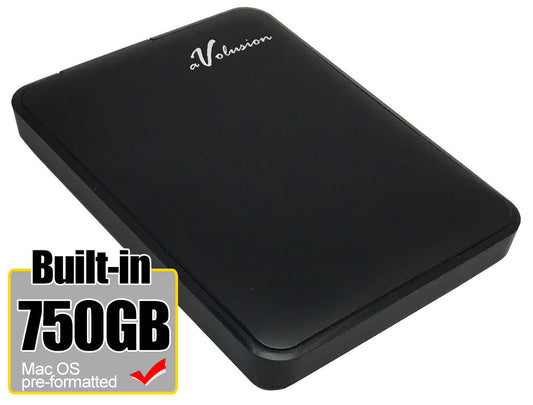 Avolusion 750GB USB 3.0 (MacOS Pre-Formatted) Portable External Hard Drive
