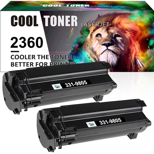 2pk 2360 Toner Cartridge for Dell B2360D B2360DN B3460DN B3465dn B3465dnf M11XH