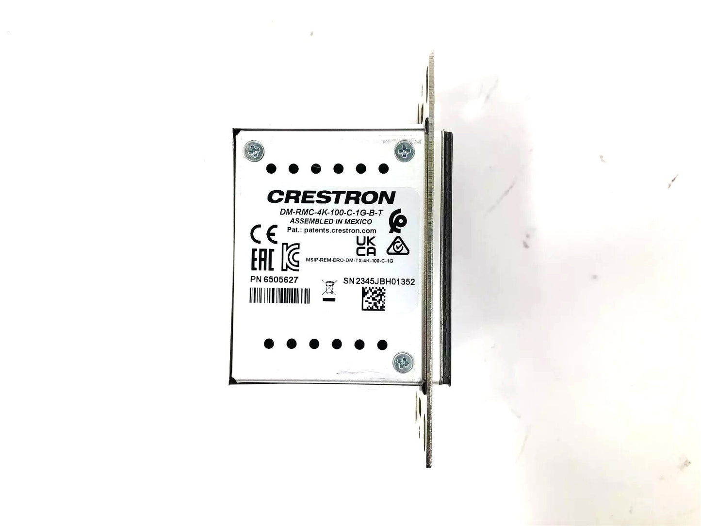 Crestron DM-RMC-4K-100-C-1G-B-T Wall Plate 4K DM 8G+ Receiver & Room Controller