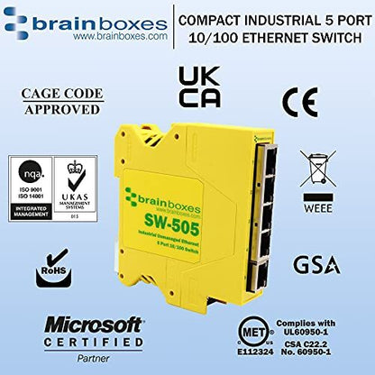 Brainboxes SW-505 CH Brain|SW-505 R Network Commercial