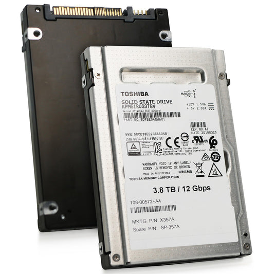 Toshiba/Kioxia PM5-R 3.84TB SAS 12Gb/s 2.5in Enterprise SSD KPM51RUG3T84 (NOT FOR HOME PC)