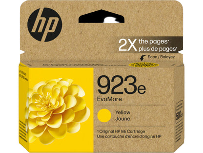 HP 923e EvoMore Yellow Original Ink Cartridge, 800 pages, 4K0T6LN