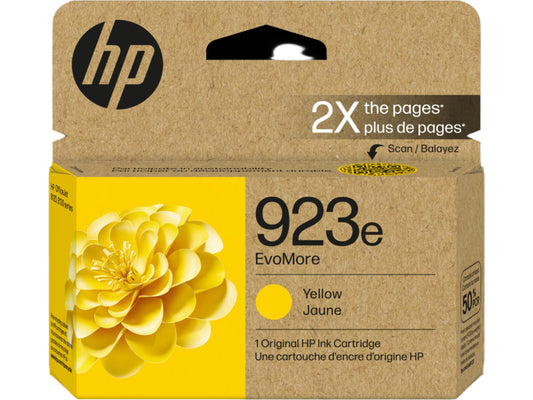 HP 923e EvoMore Yellow Original Ink Cartridge, 800 pages, 4K0T6LN