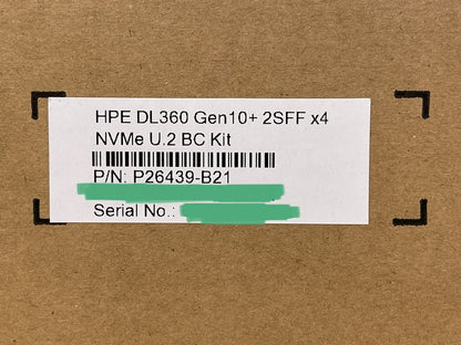 HPE DL360 Gen10+ Plus 2SFF x4 U.2 BC Parts Kit Cage+Backplane+Power+Signal Cable
