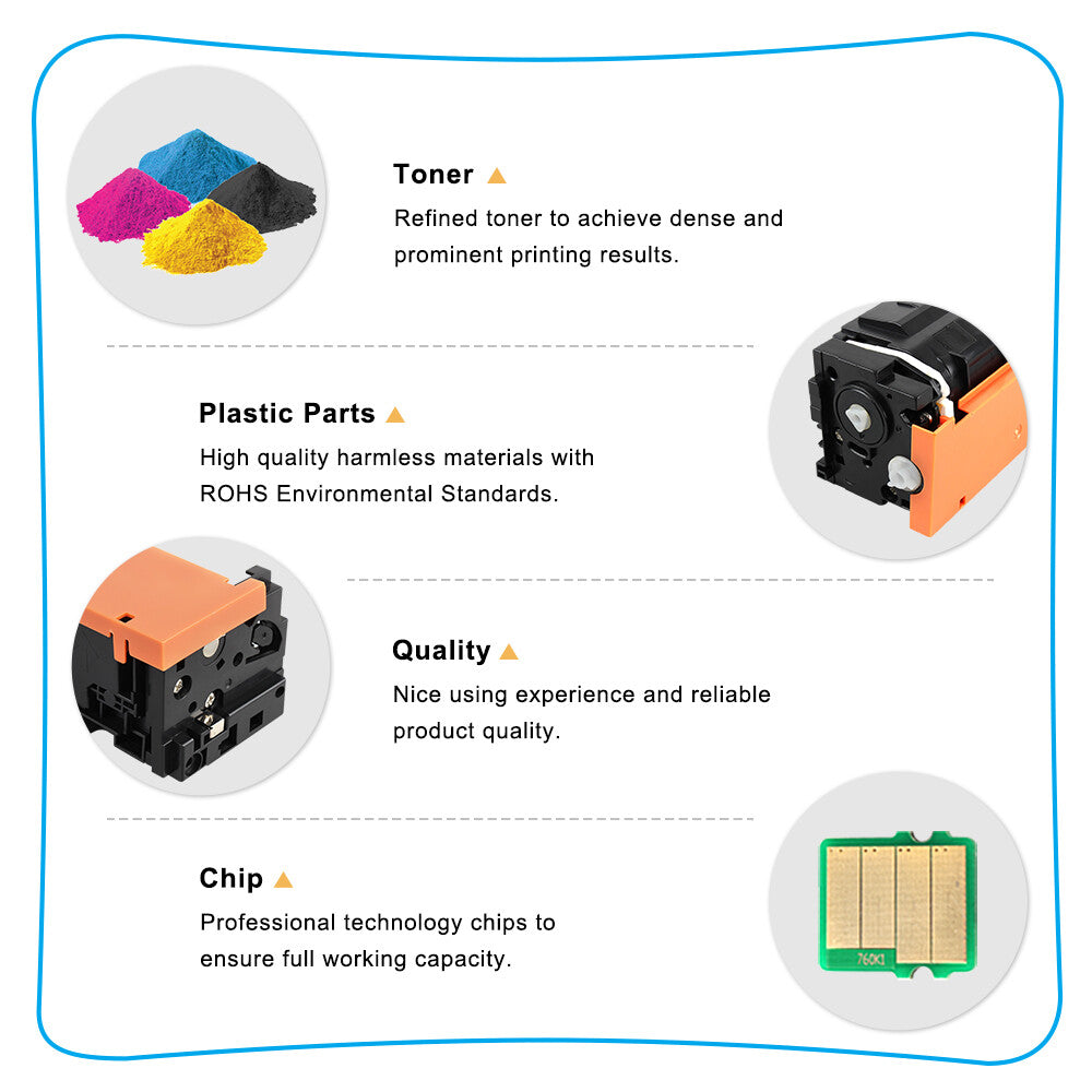 10 CF500A Toner Compatible with HP 202A Color LaserJet MFP M254dw M254dn M281fdw