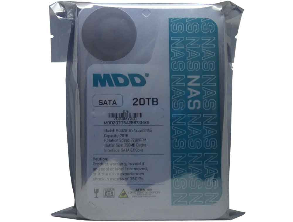 MDD 20TB 7200RPM 256MB Cache SATA 6Gbps 3.5" Internal NAS Hard Drive (RAID, NAS)