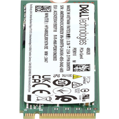 Dell 480GB Gen4 NVMe RI TLC 2280 M.2 SSD PE9010 (XKRT9) -CR