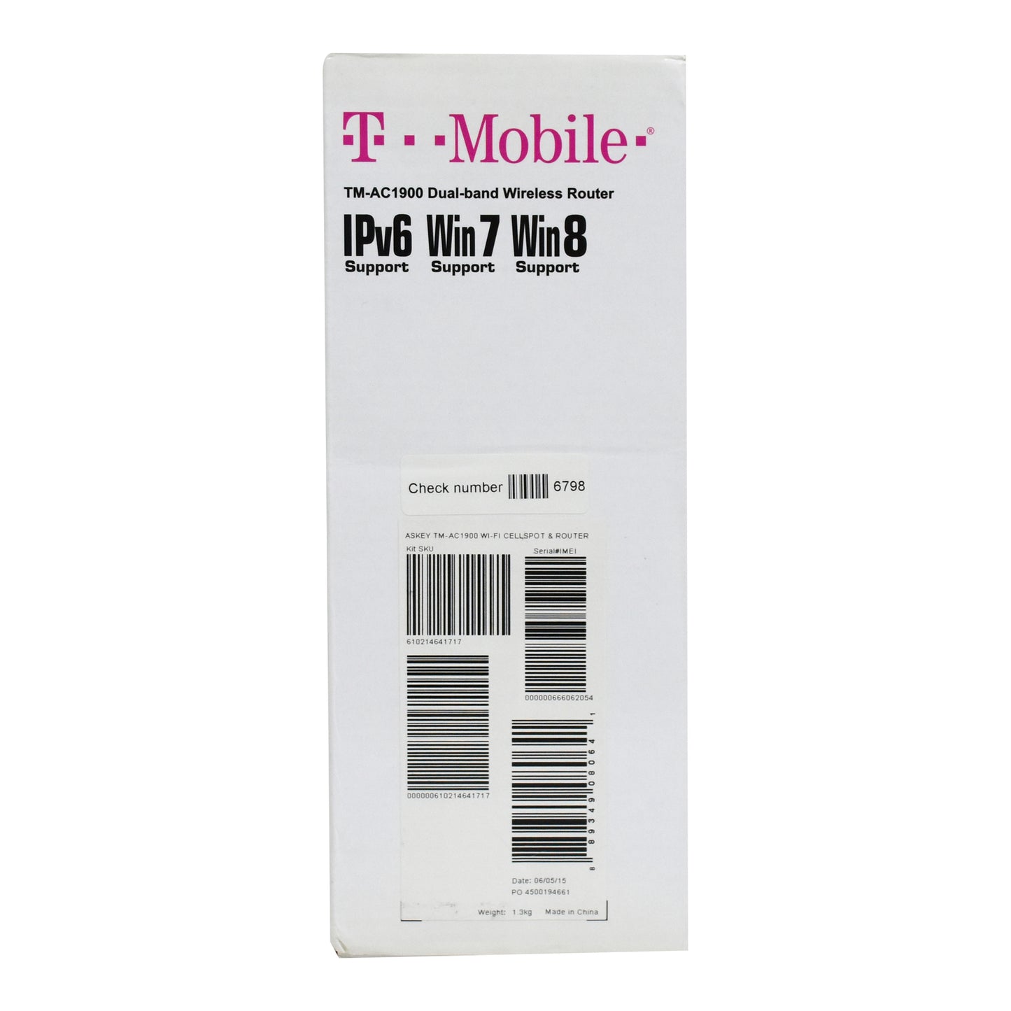Asus T-Mobile TM-AC1900 Dual-Band 2.4GHz 5GHz 802.11ac 3x3 Wireless Router