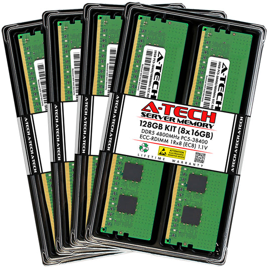 128GB 8x16GB PC5-4800 EC8 RDIMM Supermicro 221GE-NR 521E-WR Memory RAM