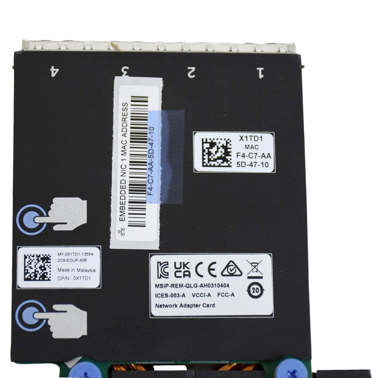 Lot of 25 Dell QLogic QL41164 Quad-Port 10GbE RJ-45 Network Daughter Card X1TD1