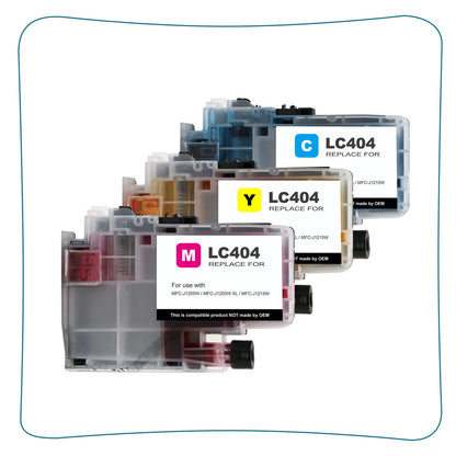 5PK TCT Premium LC404 BCMY for Compatible Brother MFC-J1205 J1215 Ink Cartridge