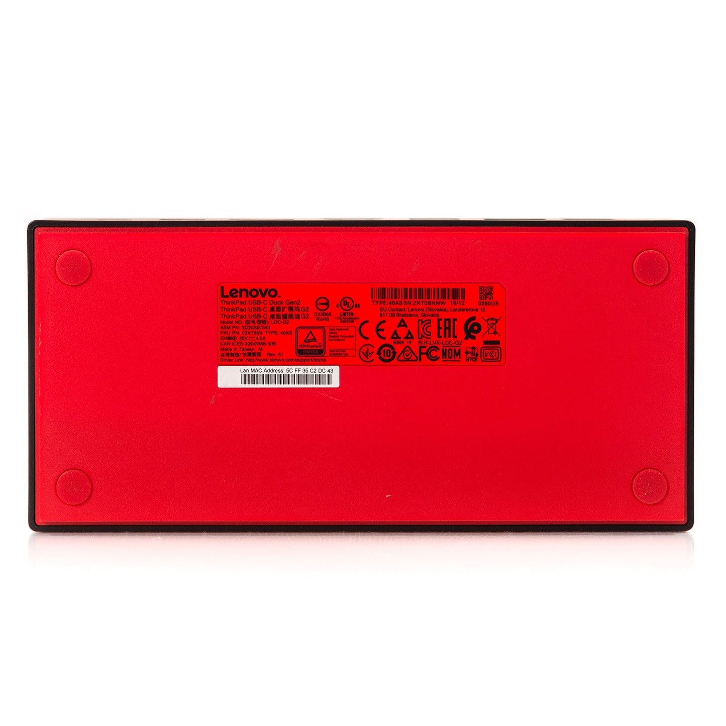 Lenovo ThinkPad USB-C Gen 2 Dock 40AS LDC-G2 Laptop Docking Station 40AS0090US