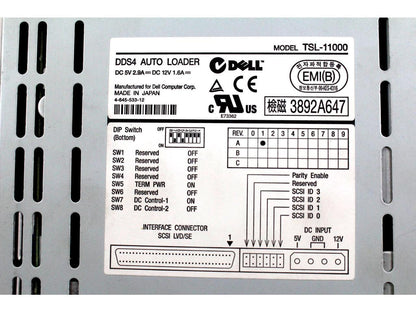 Dell PowerVault 120T DDS4 20GB SCSI Internal Autoloader TSL-11000 29HUW U5965