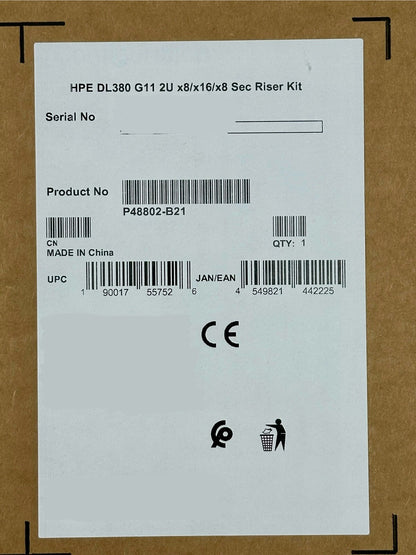HPE Proliant P48802-B21 DL380 Gen11 2U x8/x16/x8 Secondary Riser Kit