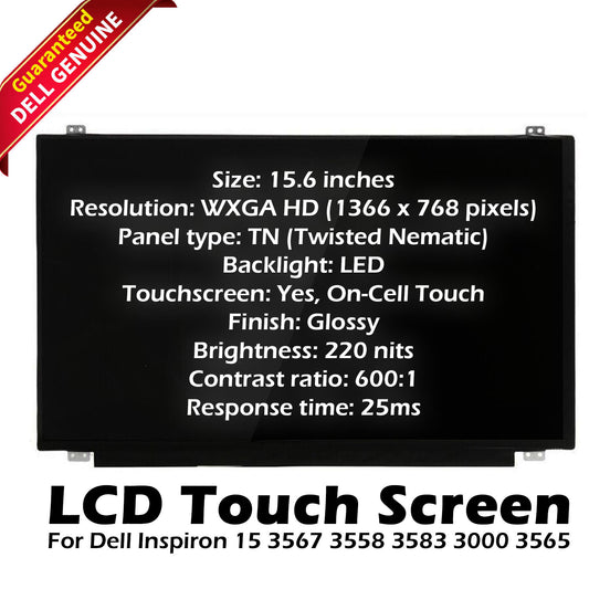 Dell OEM Inspiron 15 5558 3552 15.6" WXGAHD LCD LED Touchscreen Display K2V59