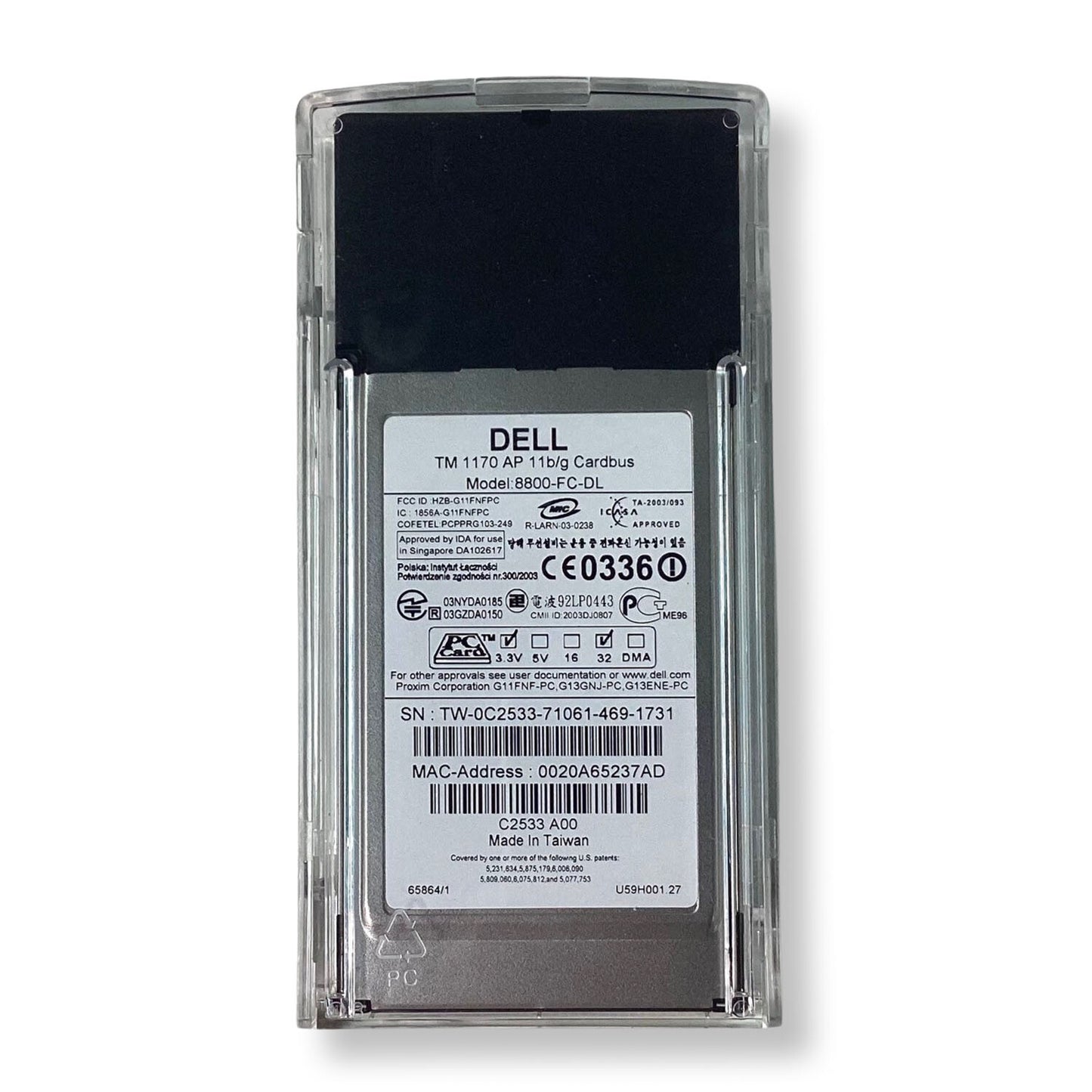 Dell TrueMobile 1170 Access Point G4050 2.4Ghz WLan Card 11-Ch 8800-ET-DL F3480