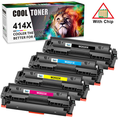 4 Pack W2020X Toner Compatible with HP 414X MFP M479dw M454dw M454dn With Chip