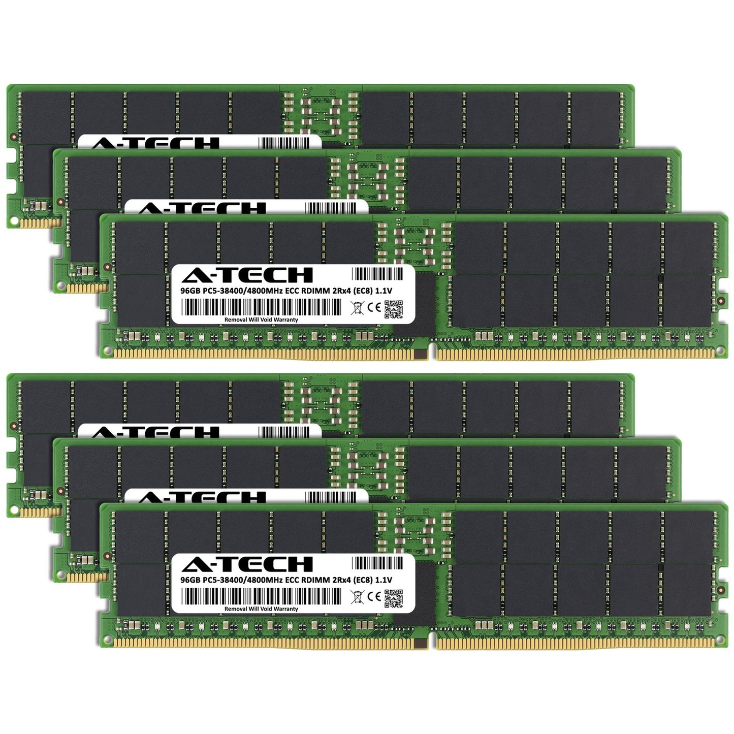 576GB 6x96GB PC5-4800 EC8 RDIMM Supermicro H13SVW-NT H13SVW-NT-OS1 Memory RAM