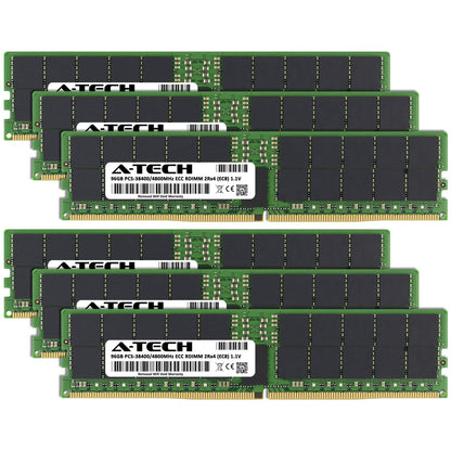 576GB 6x96GB PC5-4800 EC8 RDIMM Supermicro H13SVW-NT H13SVW-NT-OS1 Memory RAM