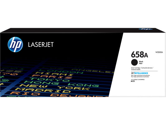 HP 658A Black Original LaserJet Toner Cartridge, ~7,000 pages, W2000A