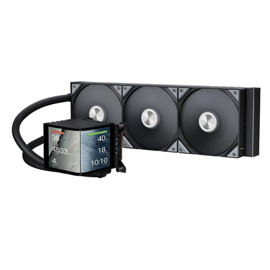 TRYX Panorama 360 Asetek 8th Gen V2 Non-ARGB AIO Cooler (Black) L-P360N-DS3M-G1K
