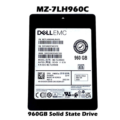 Dell EMC 960GB SSD MZ-7LH960C SATA 6Gbps 2.5" PM883a 0V36D9 Solid State Drive