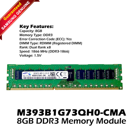 Lot Of 4 Samsung 8x4 GB 2Rx8 PC3-14900R 240 Pin ECC Registered M393B1G73QH0-CMA (NOT FOR HOME PC)