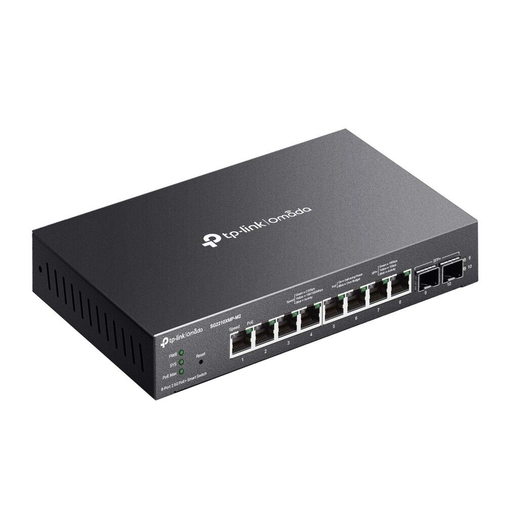 TP-Link SG2210XMP-M2 | Omada 8-Port 2.5Gbps PoE+ Smart Switch | 2* 10GbE SFP+