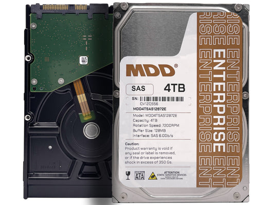 MDD 4TB 7200RPM SAS 12Gb/s 128MB 7200RPM 3.5inch Internal Enterprise Hard Drive (NOT FOR HOME PC)