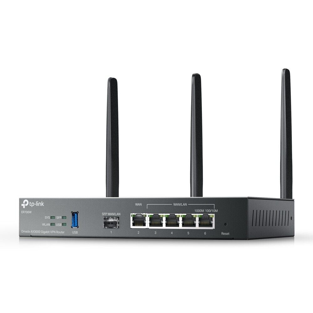 TP-Link ER706W | Omada AX3000 6-Port Wireless Gigabit Multi-WAN VPN Router