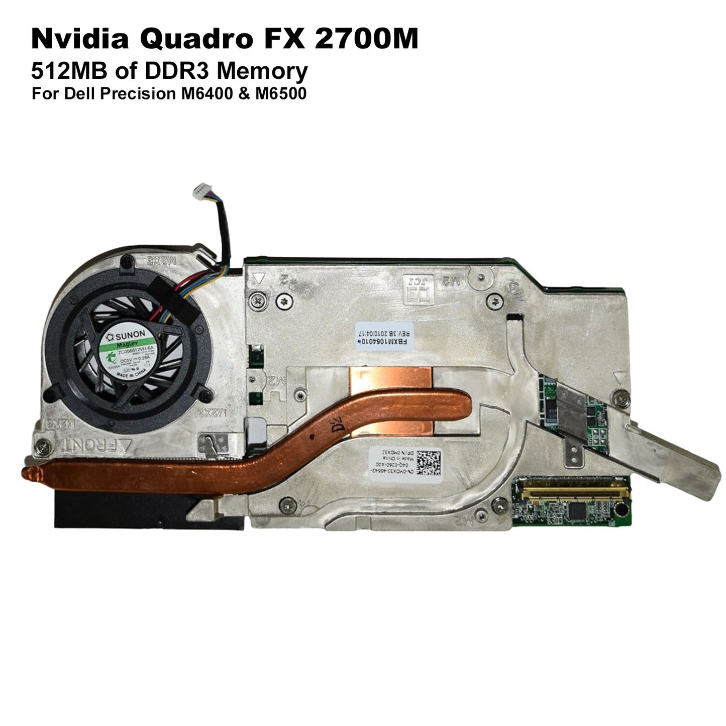 LOT x10 Dell Precision M6400 M6500 Nvidia Quadro FX 2700m 512MB Video Card MDX3J