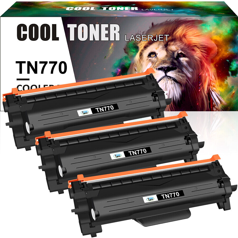 3PK TN-770 Compatible for Brother MFC-L2750DW Super High Yield Toner With CHIP