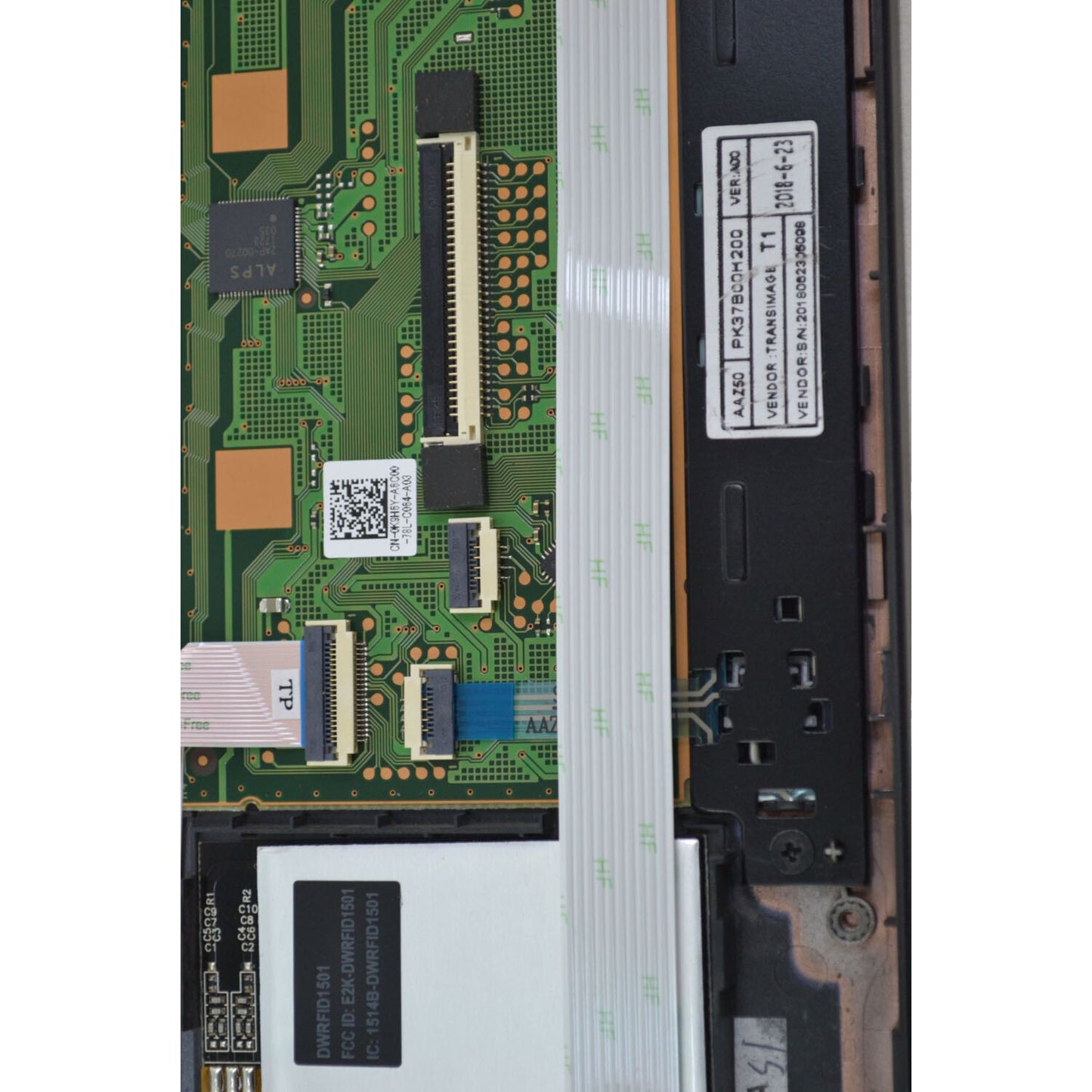 OEM Dell Latitude E7270 Palmrest Touchpad with Fingerprint Reader K9H6Y V379C