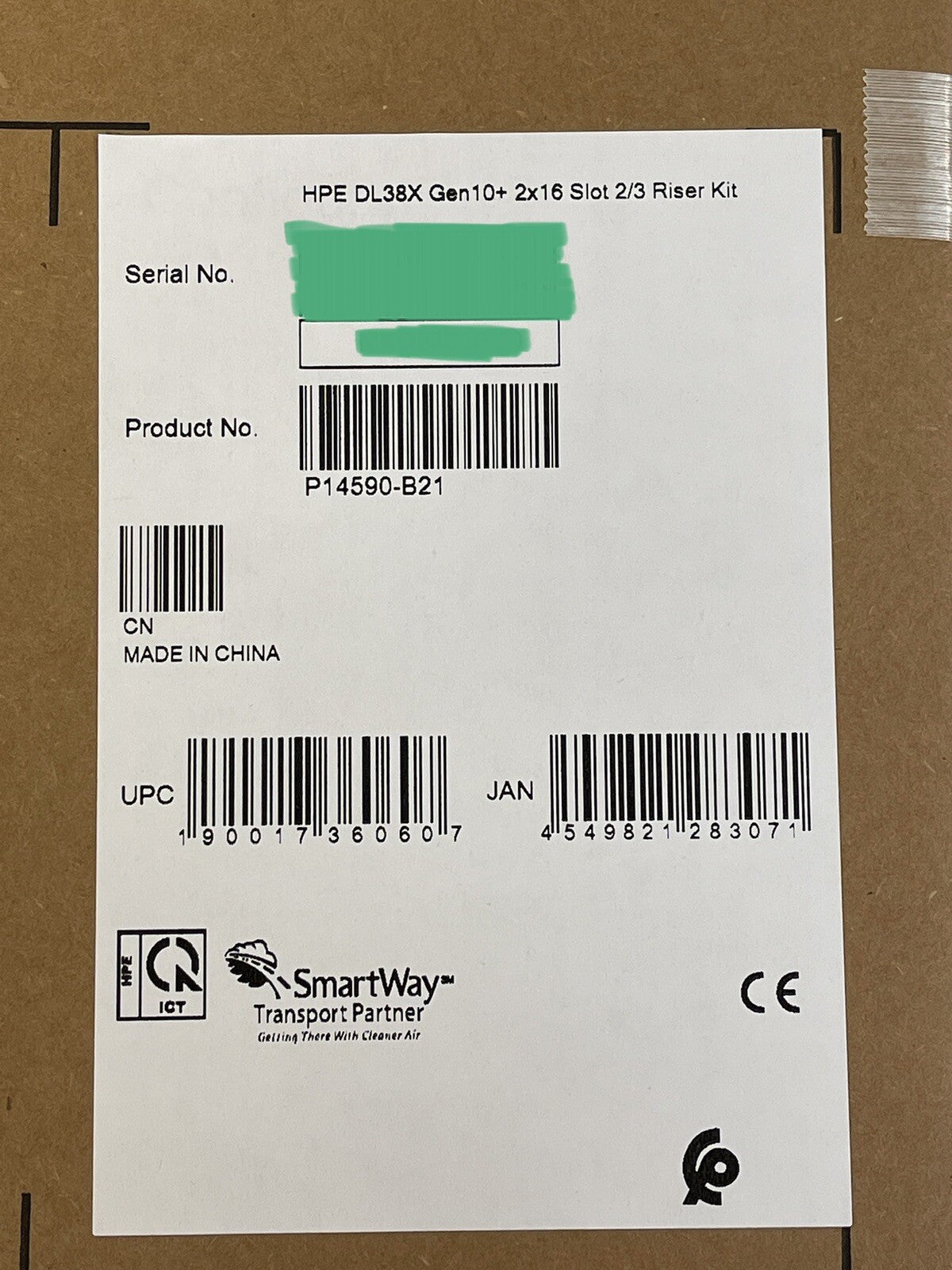 HPE DL38X DL380 DL385 Gen10 Plus and V2 2x16 Slot 2/3 PCI-e 4.0 Riser Kit GPU