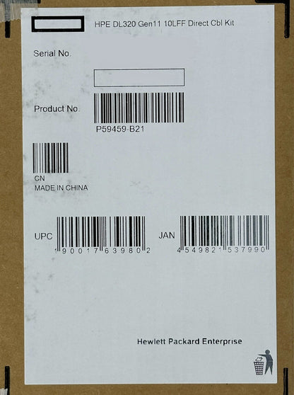 HPE P59459-B21 ProLiant DL320 Gen11 10LFF Direct Attach Cable Kit