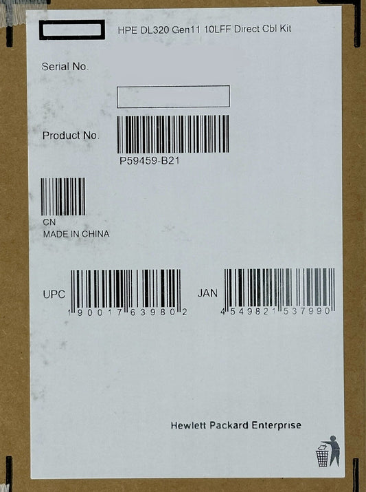 HPE P59459-B21 ProLiant DL320 Gen11 10LFF Direct Attach Cable Kit