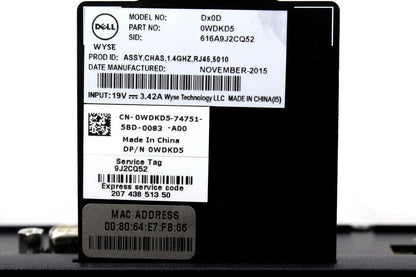 Dell Wyse Dx0D 5010 ZC Citrix HDX 2GB RAM 8GB SSD Thin Client WDKD5+DEVICE ONLY