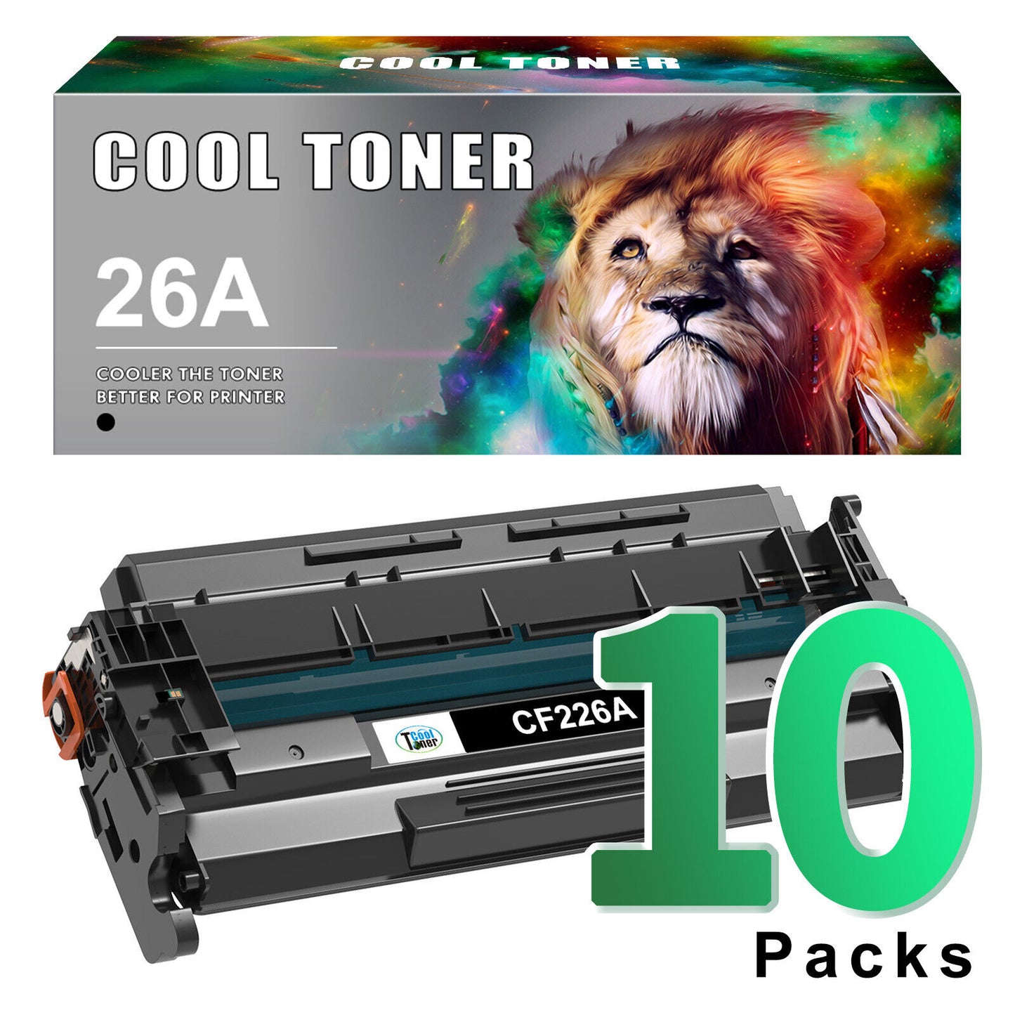 10PK CF226A Toner Cartridge For HP 26A LaserJet Pro M426fdn M402dn M402n M426fdw