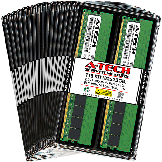 1TB 32x32GB PC5-4800 EC8 RDIMM Supermicro X13DEG-PVC X13DGU X14DBM-SP Memory RAM