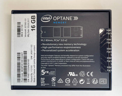 NEW INTEL OPTANE MEMEOR MEMPEK1W016GAXT 16GB, M.2 80MM PCIe 3.0, 20NM, 3D XPOINT