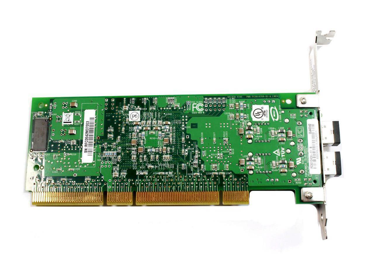 QLogic FTLF8519F2KCL-QL Fiber Channel PCI-X 2Gbps Server Dual Port Cards V4P7M