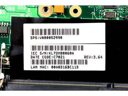 Genuine Toshiba Tecra A4 A4-S211 Motherboard Intel DDR RAM 2 Slots V000052990